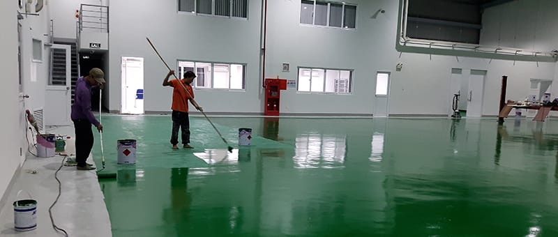 Quy trình thi công sơn sàn epoxy hiệu quả