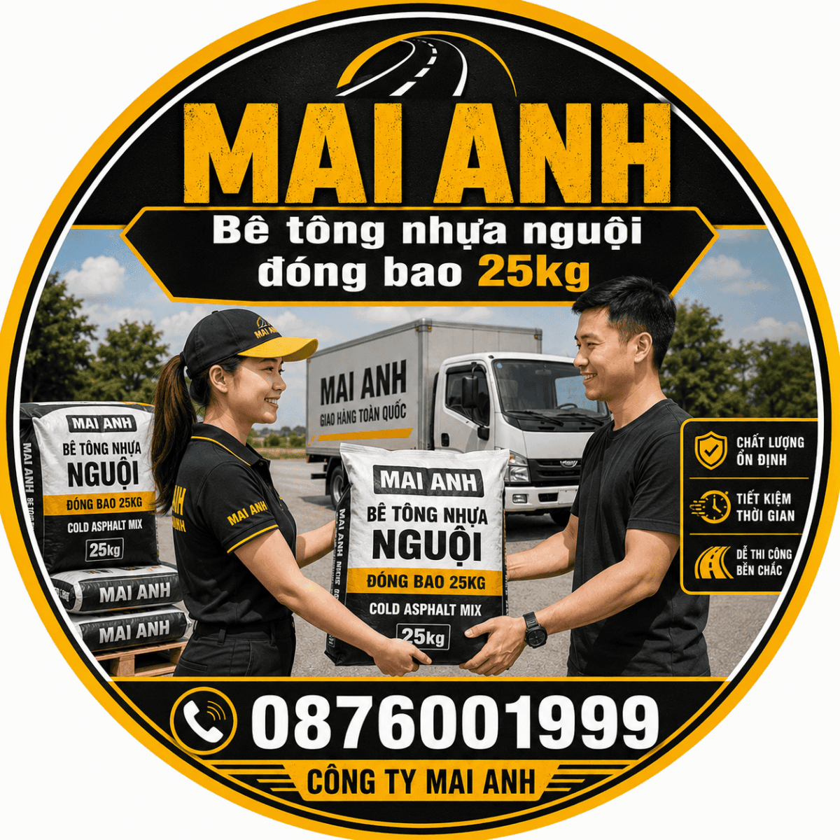 Đội ngũ Mai Anh sửa chữa và vá mặt đường
