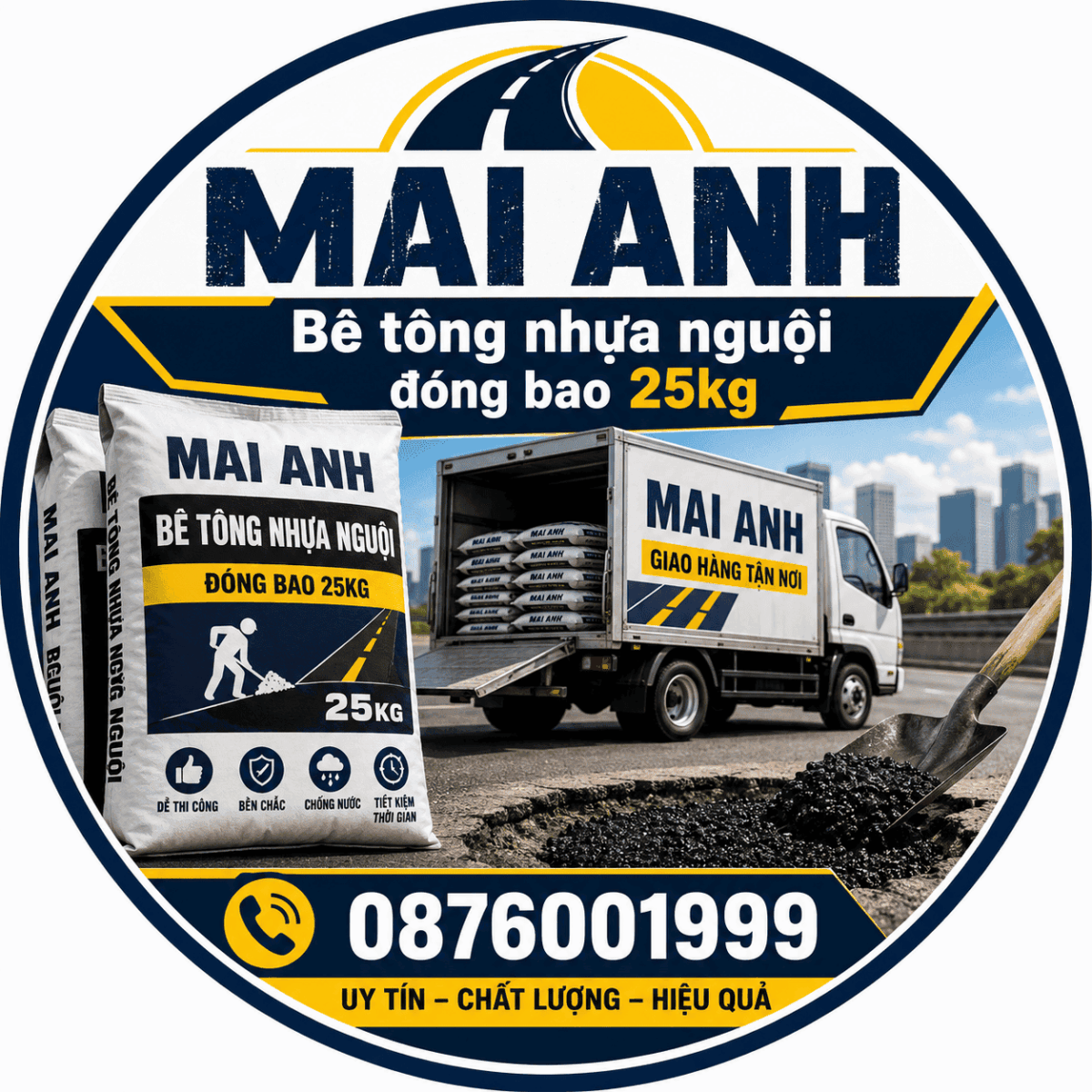 Giao bê tông nhựa nguội cho khách hàng toàn quốc