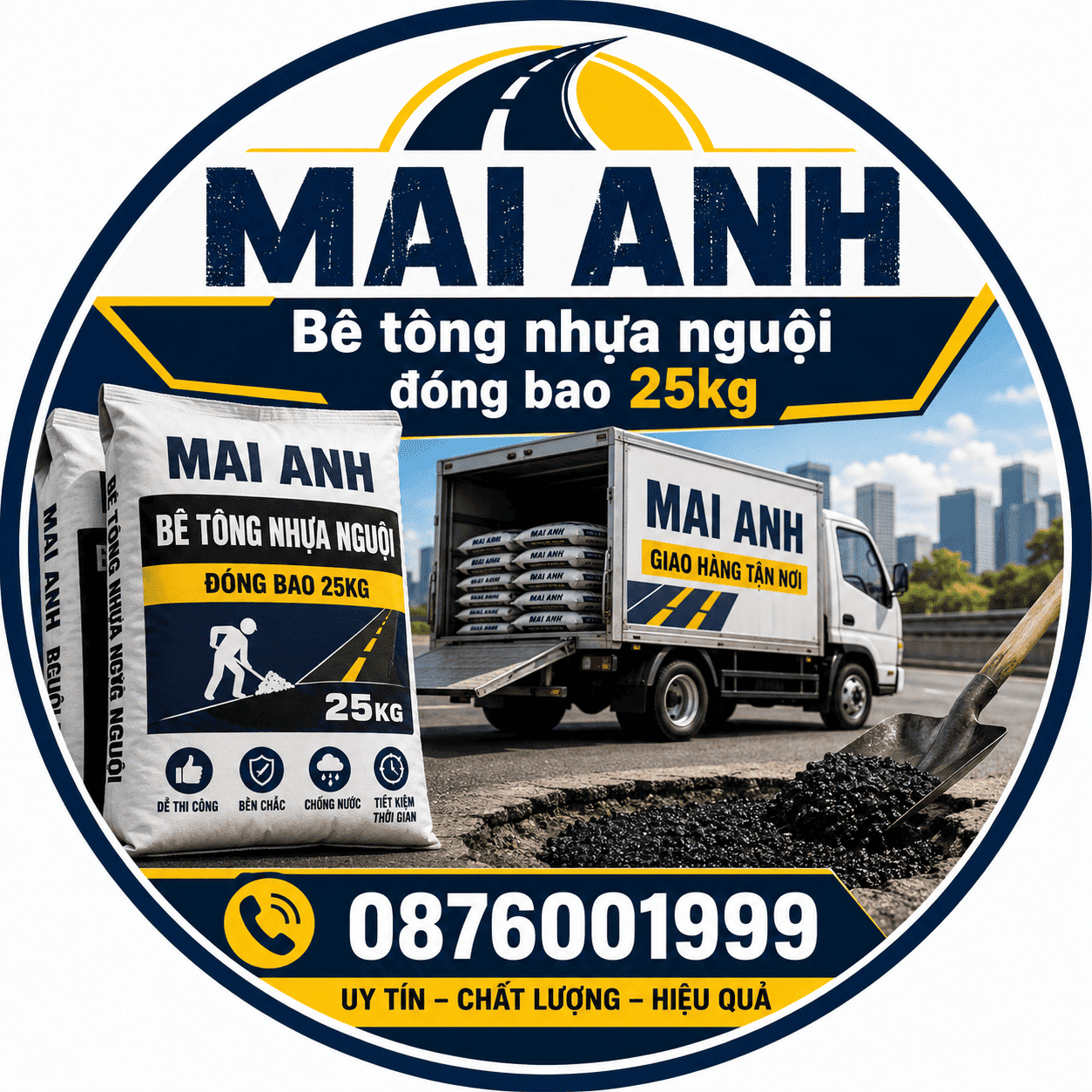 Giao bê tông nhựa nguội cho khách hàng toàn quốc