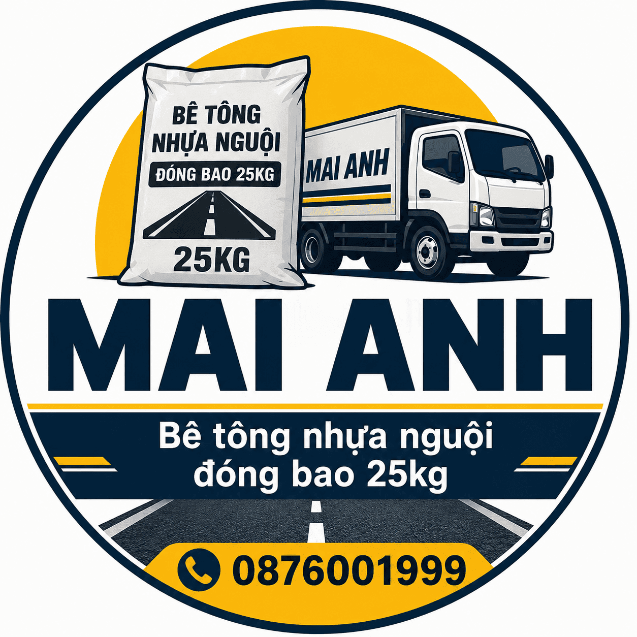 Shipper Mai Anh giao bê tông nhựa nguội cho khách hàng